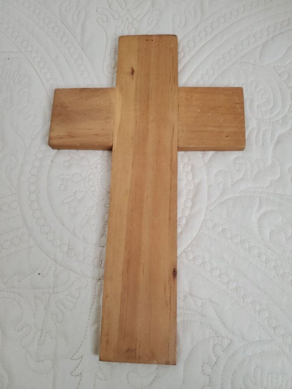 Painted Wood Cross Folk Art Christianity 11.5" El Salvador Hand Painted - Picture 3 of 3